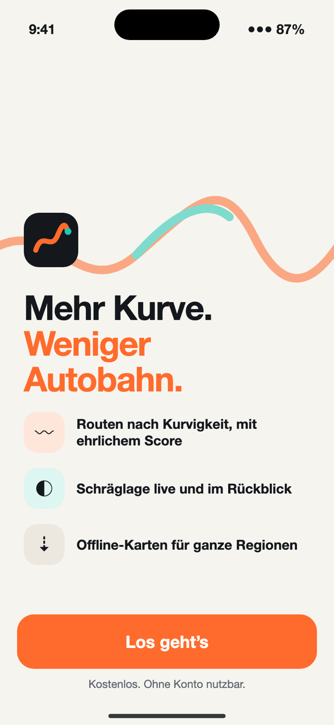 Welcome screen